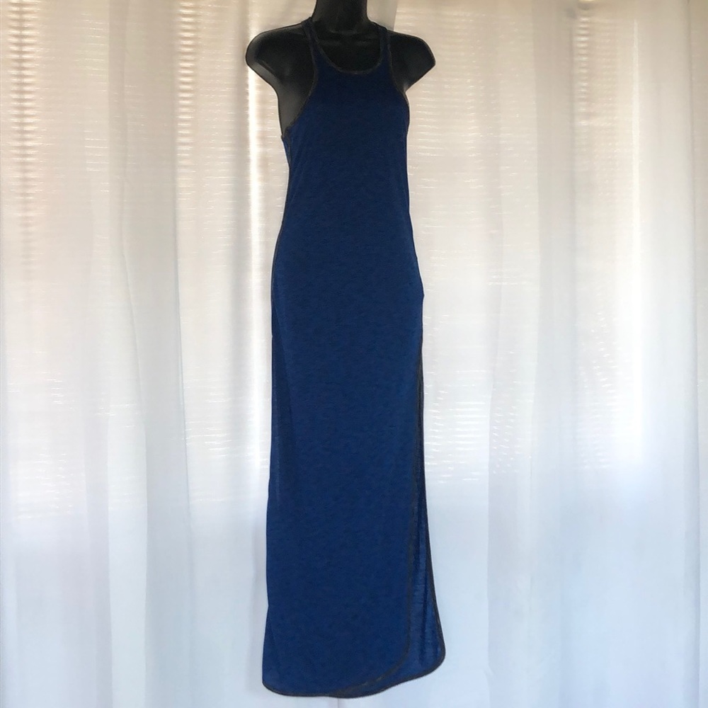 Silence & noise xs blue t back maxi dress